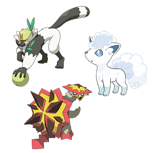 Pokémon exclusifs à Pokémon Soleil Pokémon exclusifs à Pokémon Soleil