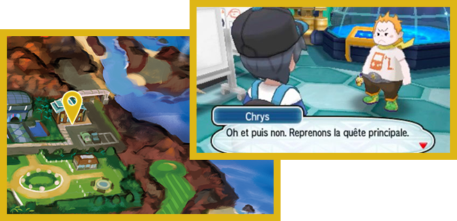 Localisation capitaine d'épreuve Chrys - Pokémon Soleil et Lune