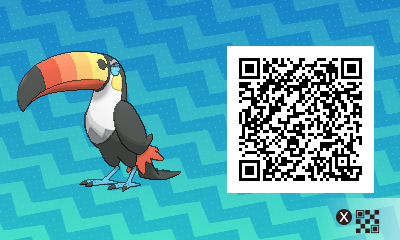 qrCode de Toucannon Pokémon Soleil et Lune