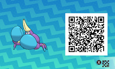 qrCode de Crabagarre Pokémon Soleil et Lune