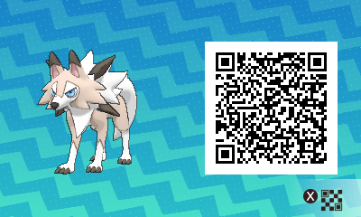 qrCode de Lougaroc (forme Diurne) Pokémon Soleil et Lune