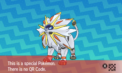qrCode de Solgaleo Pokémon Soleil et Lune