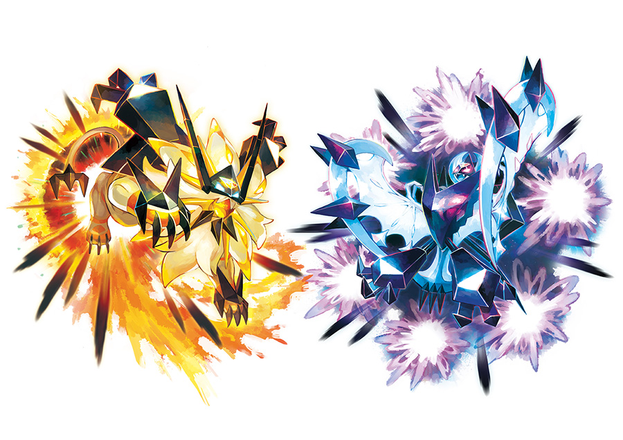 Nécrozma forme Crinière du Couchant et Ailes de l'Aurore Pokémon Ultra-Soleil et Ultra-Lune