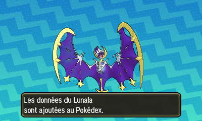 Capture de Lunala Pokémon Ultra-Soleil et Ultra-Lune