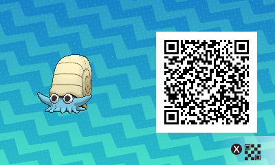 QRCode de amonita Pokémon Ultra-Soleil et Ultra-Lune