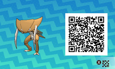 QRCode de kabutops Pokémon Ultra-Soleil et Ultra-Lune