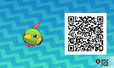 QRCode de natu Pokémon Ultra-Soleil et Ultra-Lune