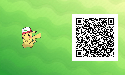 QRCode de pikasacha Pokémon Ultra-Soleil et Ultra-Lune