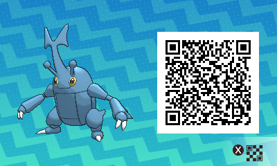 QRCode de scarhino Pokémon Ultra-Soleil et Ultra-Lune