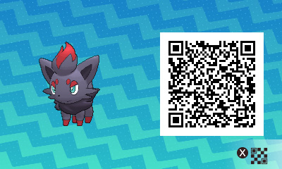 QRCode de zorua Pokémon Ultra-Soleil et Ultra-Lune