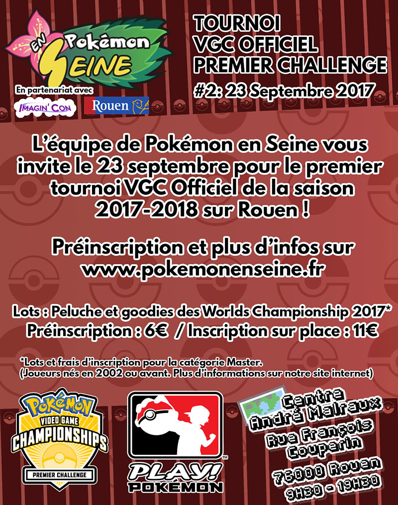 Tournoi VGC Pokémon en Seine le 23 Septembre prochain