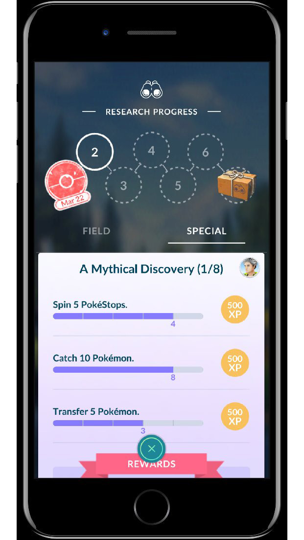 Obtenez Mew via les Missions d'étude du professeur Willow sur Pokémon Go
